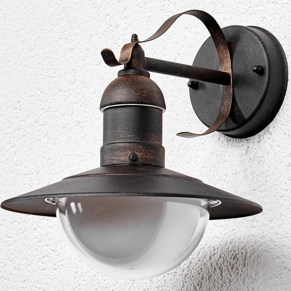 udendørs LED-væglampe Clea, bredde 24 cm, metal^Lindby New