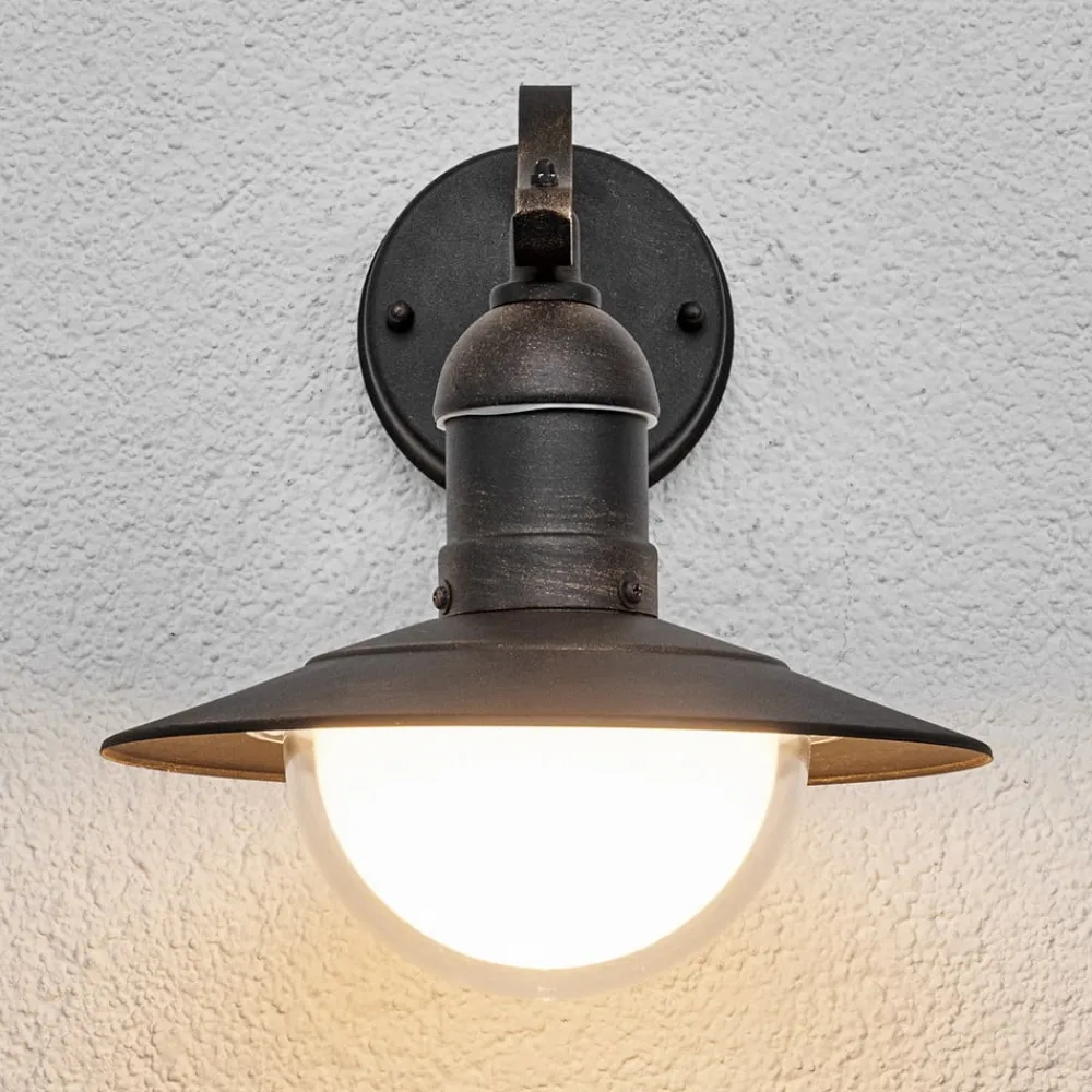 udendørs LED-væglampe Clea, bredde 24 cm, metal^Lindby New