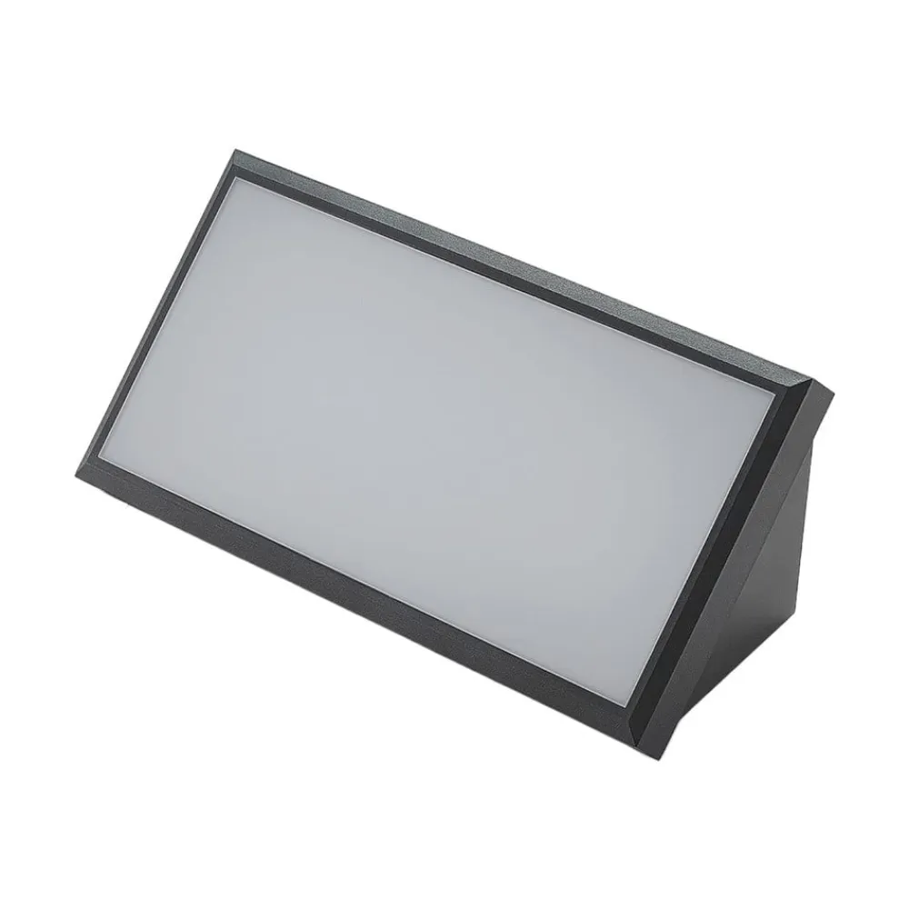 udendørs LED-væglampe Abby, grå, plast, IP65^Lindby New