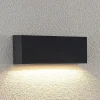 Lindby udendørs LED-væglampe Jarte, 24 cm, ned, grå, IP65