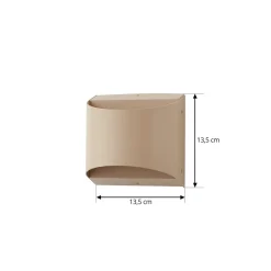 udendørs LED-væglampe Lenore, beige, metal, 13,5 cm^Lindby Hot