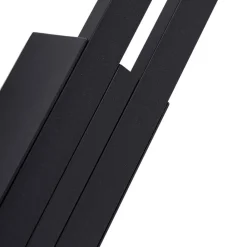 Lindby udendørs LED-væglampe Sakari, sort, aluminium, højde 59 cm