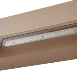 udendørs LED-væglampe Lenore, beige, metal, 36,5 cm^Lindby