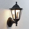 Lindby Væglampe Med Sensor|Terrassebelysning>udendørs LED-væglampe Iavo, sensor, sort, lygte