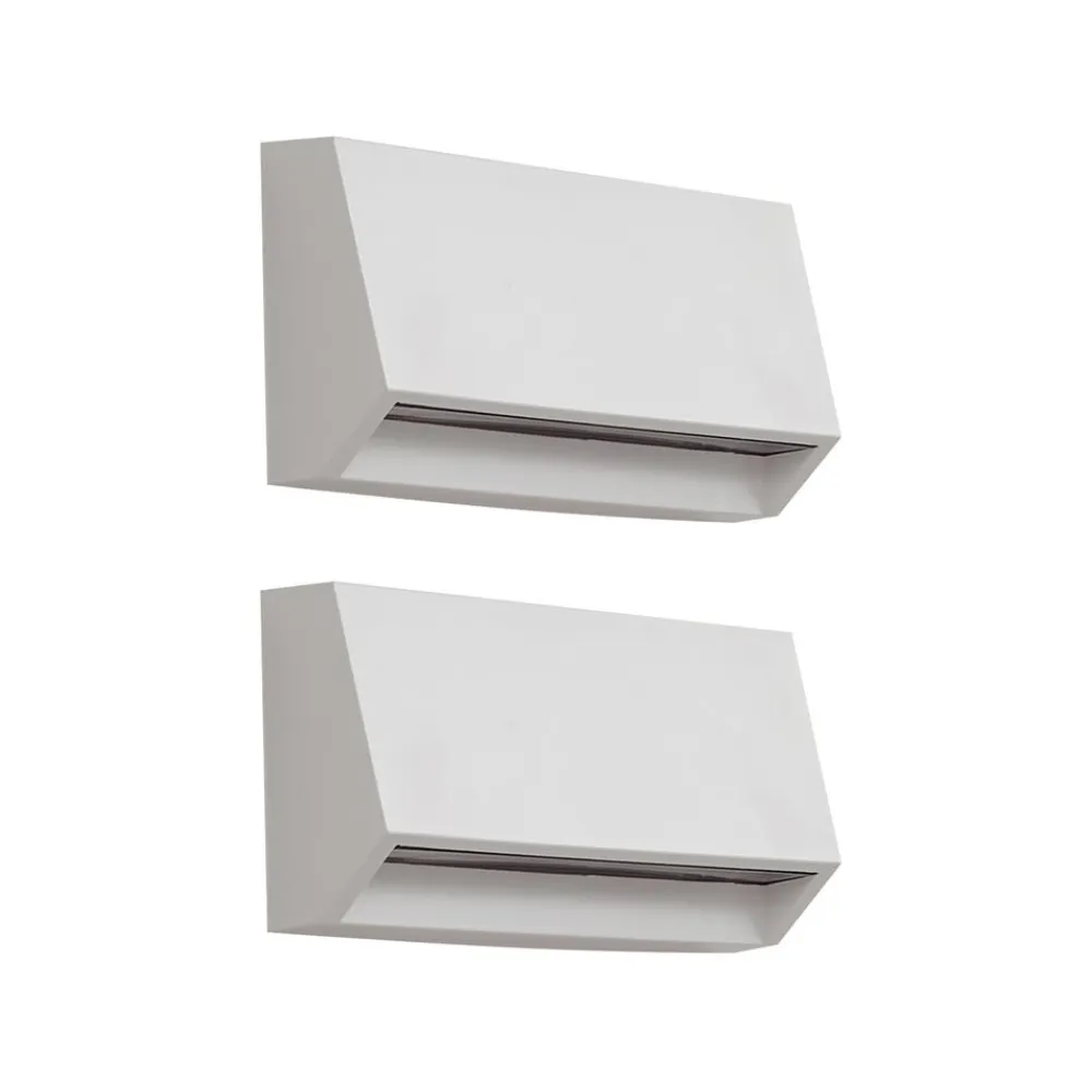 Lindby Væglamper>udendørs LED-væglampe Appeso, længde 16 cm, sæt med 2 stk