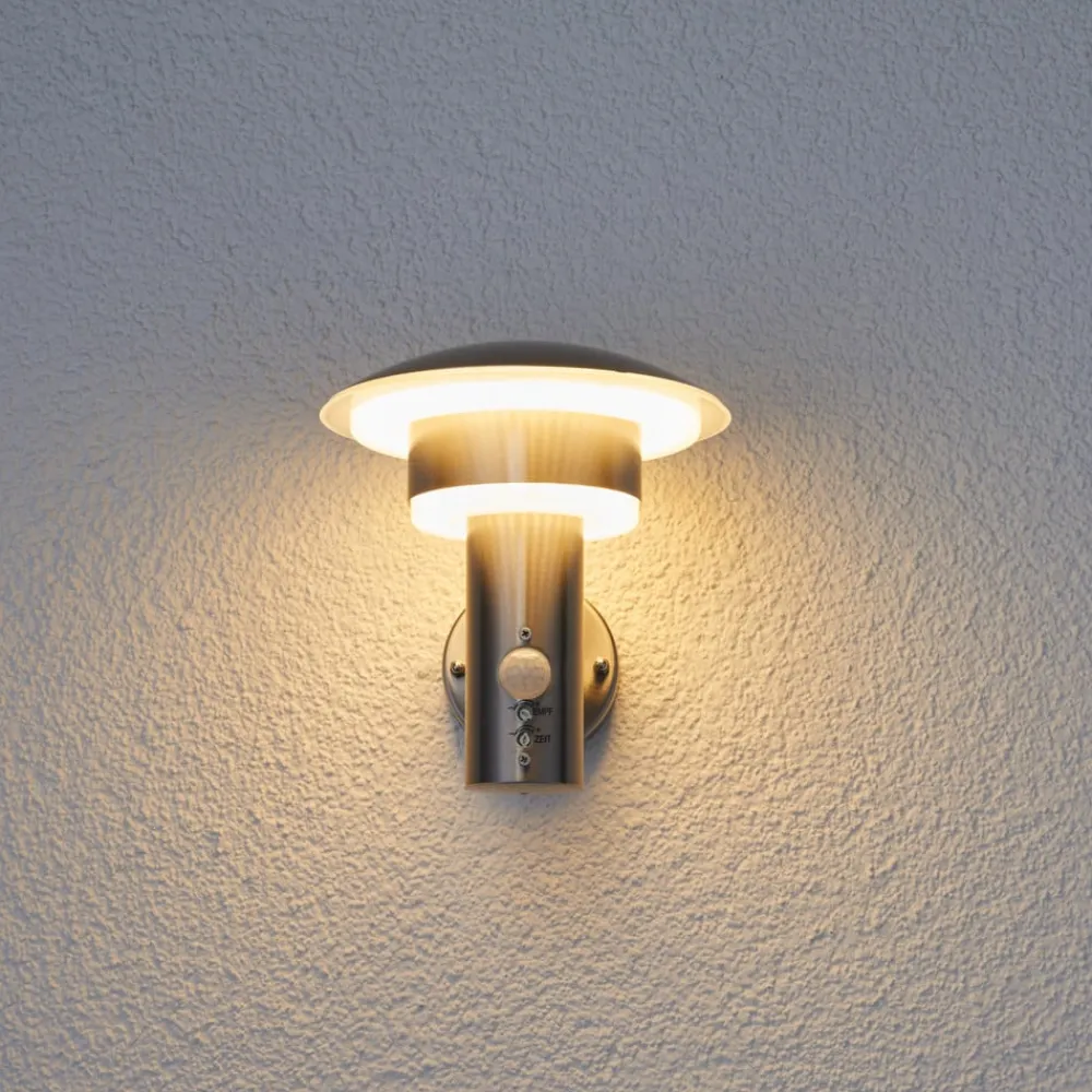 udendørs LED-væglampe Lillie, sensor, højde 19 cm^Lindby New