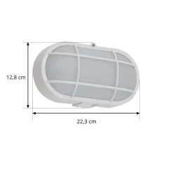 Lindby udendørs LED-væglampe Alisha, hvid, plast, IP54