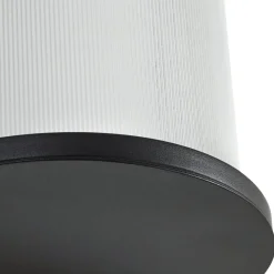 udendørs LED-væglampe Calvik, sort, riflet, IP44^Lindby New