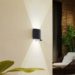 udendørs LED-væglampe Ithan, 2 lyskilder, antracit, metal^Lindby Hot