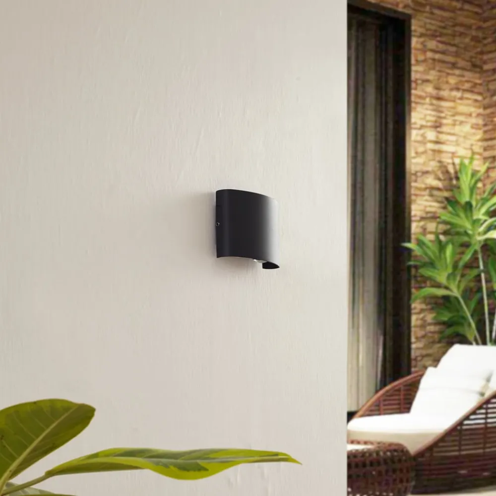 udendørs LED-væglampe Ithan, 2 lyskilder, antracit, metal^Lindby Hot