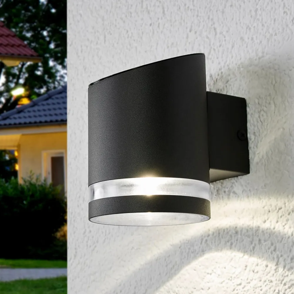 udendørs LED-væglampe Melinda, 9 cm, stål^Lindby Best