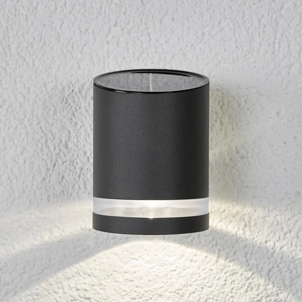 udendørs LED-væglampe Melinda, 9 cm, stål^Lindby Best