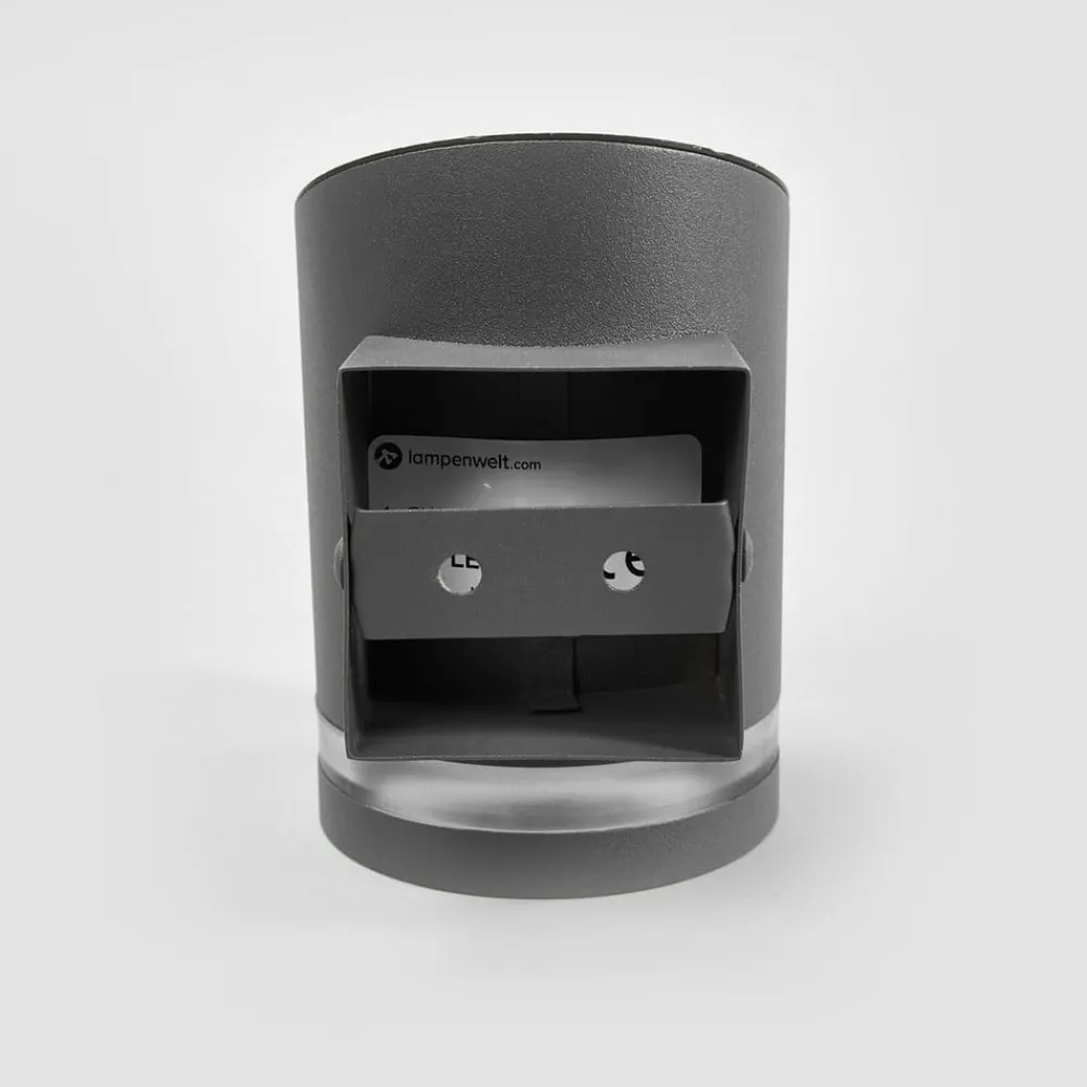 udendørs LED-væglampe Melinda, 9 cm, stål^Lindby Best