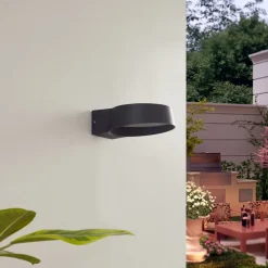 udendørs LED-væglampe Jesiba, antracit, aluminium, Ø 16cm^Lindby Sale