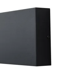 udendørs LED-væglampe Jarte, sort, metal, 17 cm, IP54^Lindby Best