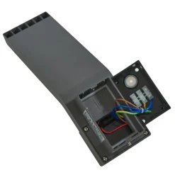 Lindby udendørs LED-væglampe Korvik, 26 cm, antracit, sensor