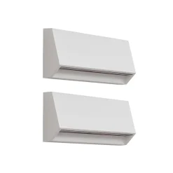 udendørs LED-væglampe Appeso, længde 22 cm, sæt med 2 stk^Lindby Discount