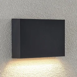 Lindby Terrassebelysning|Væglamper>udendørs LED-væglampe Jarte, 20 cm, ned, grå, IP65