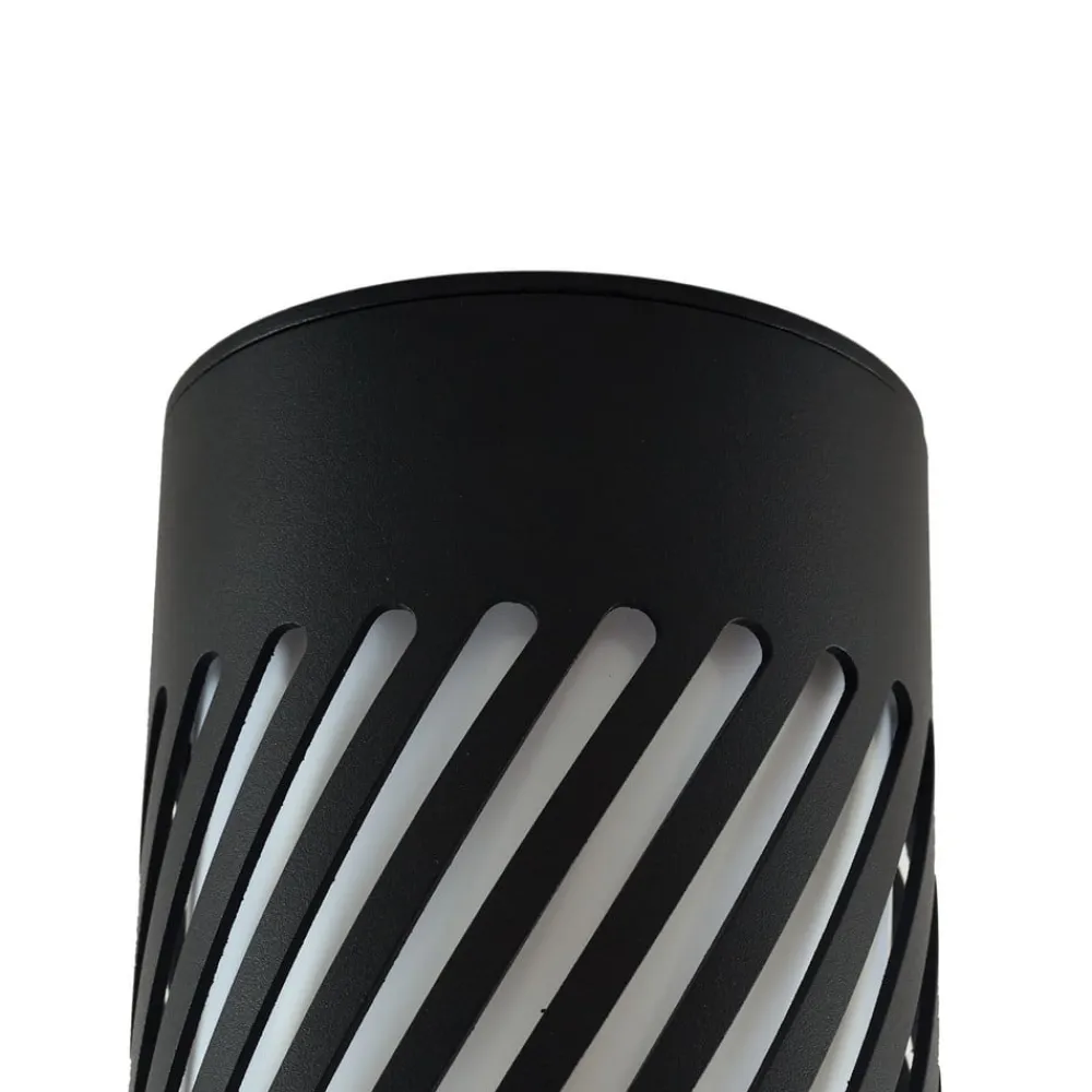 udendørs loftlampe Lurinda, 10,5 cm, sort, aluminium,^Lindby Hot