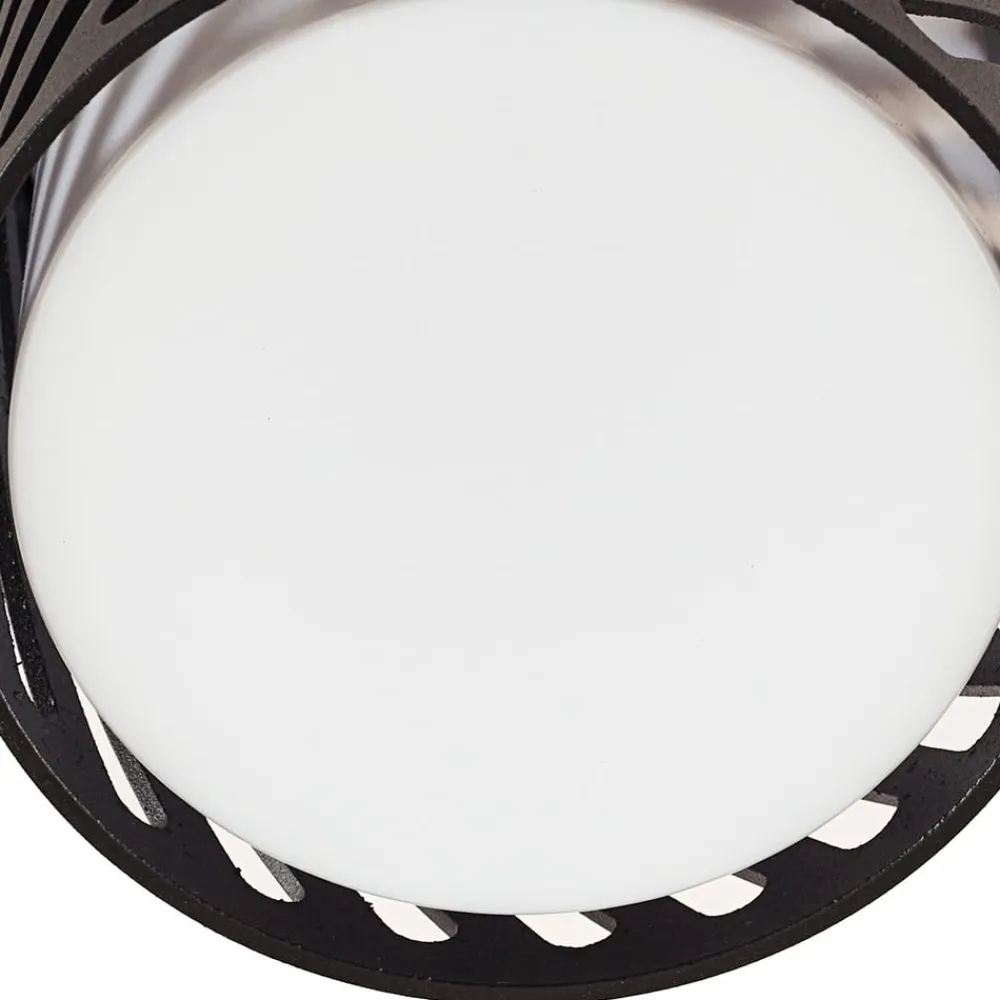 udendørs loftlampe Lurinda, 10,5 cm, sort, aluminium,^Lindby Hot