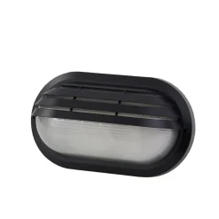 Lindby udendørs væglampe Adita, sort, ABS, højde 16,3 cm