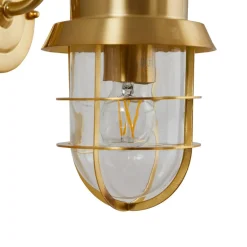 udendørs væglampe Adalie, messingfarvet, stål^Lindby Hot