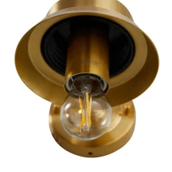 udendørs væglampe Adalie, messingfarvet, stål^Lindby Hot