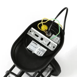 Lindby udendørs væglampe Ankea, sort, højde 28 cm, IP23, E27