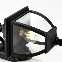 udendørs væglampe Cerys, sort, plast, højde 37 cm^Lindby Sale