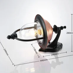 Lindby udendørs væglampe Clint, kobber, nedadrettet, IP44