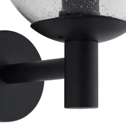 Lindby udendørs væglampe Dangan, klar, glas, Ø 20 cm