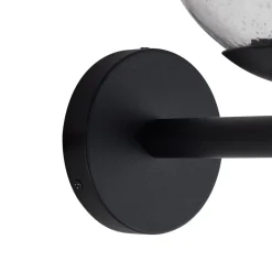 Lindby udendørs væglampe Dangan, klar, glas, Ø 20 cm