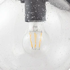 Lindby udendørs væglampe Dangan, klar, glas, Ø 20 cm