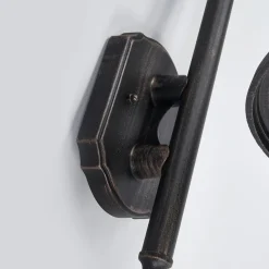 Lindby udendørs væglampe Daphne, antik sort, metal, E27