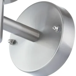 Lindby udendørs væglampe Djori, aluminiumfarvet, stål, E27