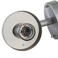 Lindby udendørs væglampe Djori, aluminiumfarvet, stål, E27