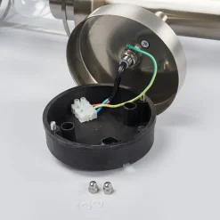 udendørs væglampe Djori, sensor, aluminiumsfarvet, E27^Lindby New