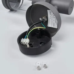 udendørs væglampe Djori, 28 cm, antracit, stål, E27^Lindby Discount