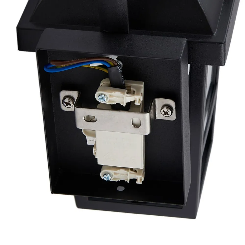 udendørs væglampe Eloane, sort, stål, 29 cm^Lindby Clearance