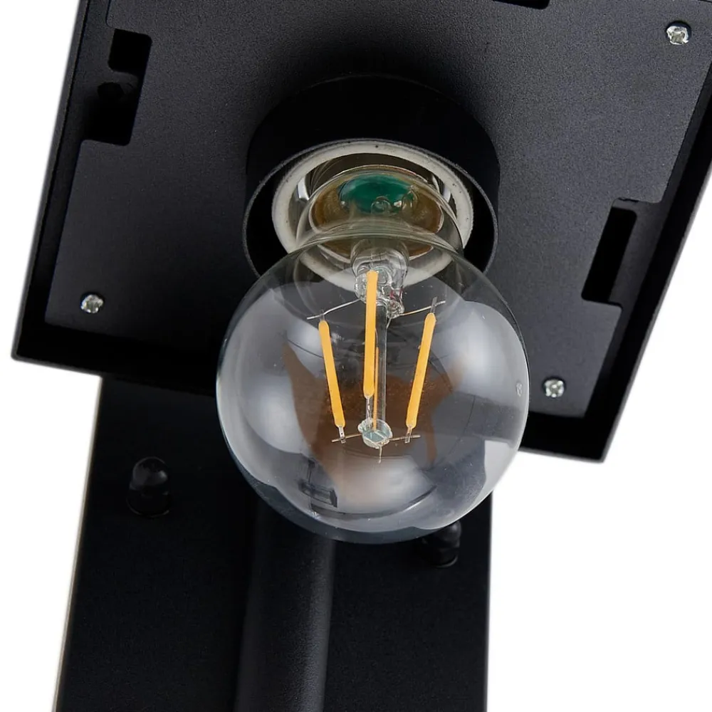 udendørs væglampe Eloane, sort, stål, 29 cm^Lindby Clearance