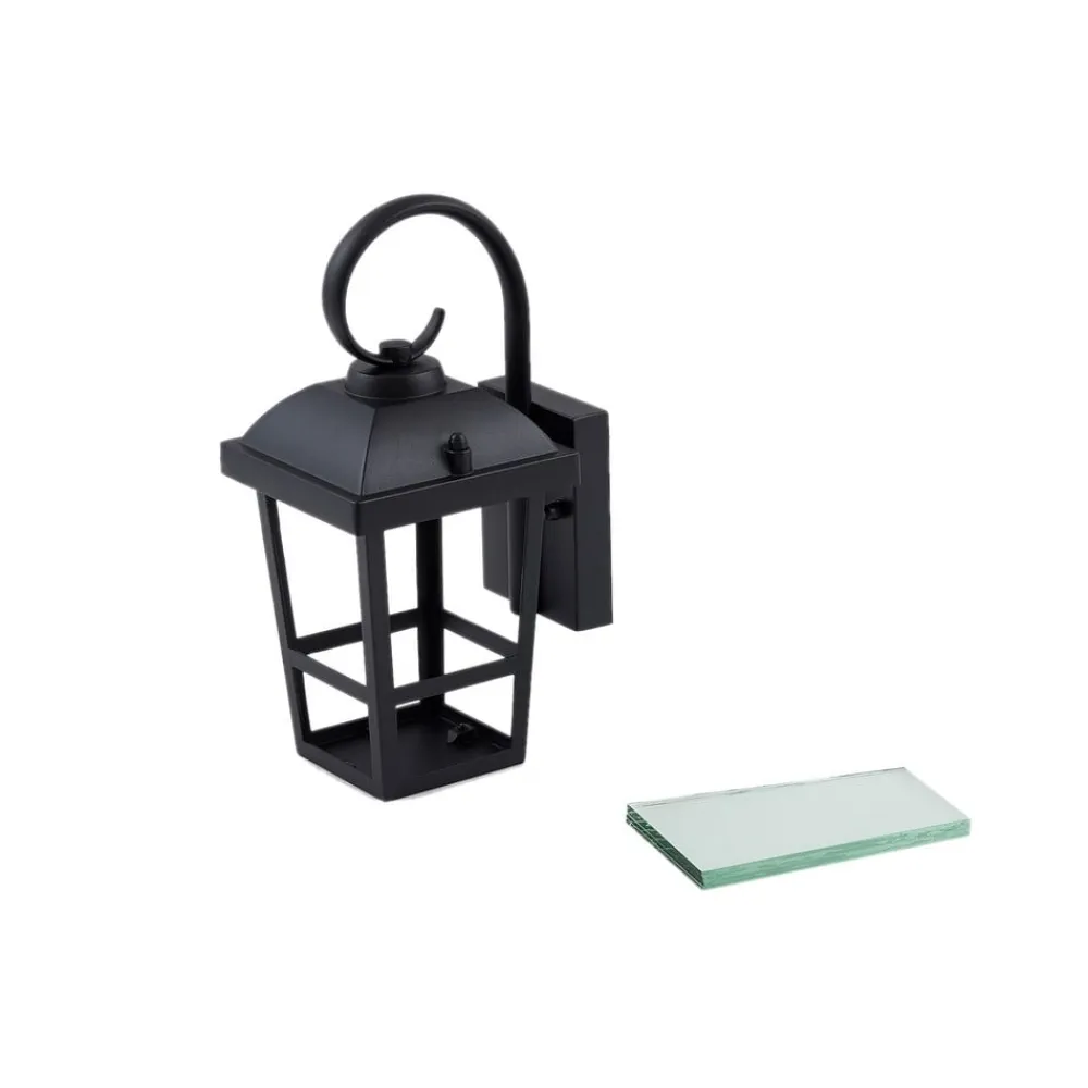 udendørs væglampe Eloane, sort, stål, 29 cm^Lindby Clearance