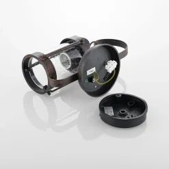 Lindby udendørs væglampe Farly, rustbrun, aluminium, 17 cm