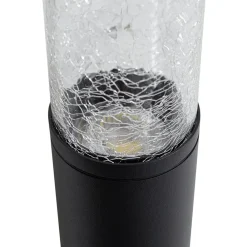 Lindby udendørs væglampe Gavros, sort, aluminium, sensor