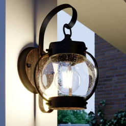 udendørs væglampe Gerlo, rustbrun, metal, 26 cm, E27^Lindby Sale