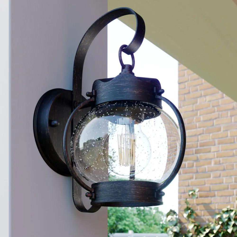 udendørs væglampe Gerlo, rustbrun, metal, 26 cm, E27^Lindby Sale