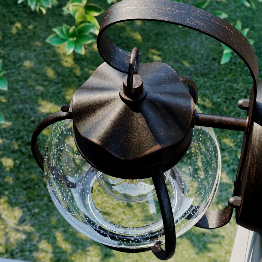 udendørs væglampe Gerlo, rustbrun, metal, 26 cm, E27^Lindby Sale