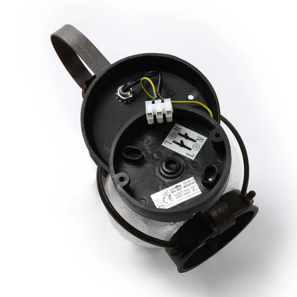 udendørs væglampe Gerlo, rustbrun, metal, 26 cm, E27^Lindby Sale