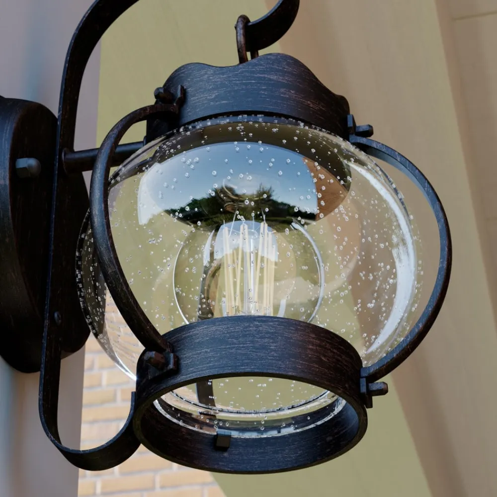 udendørs væglampe Gerlo, rustbrun, metal, 26 cm, E27^Lindby Sale