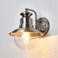 udendørs væglampe Gwendolyn, grå, stål, 26 cm^Lindby Clearance