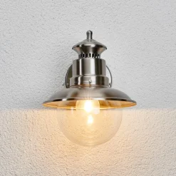 udendørs væglampe Gwendolyn, grå, stål, 26 cm^Lindby Clearance